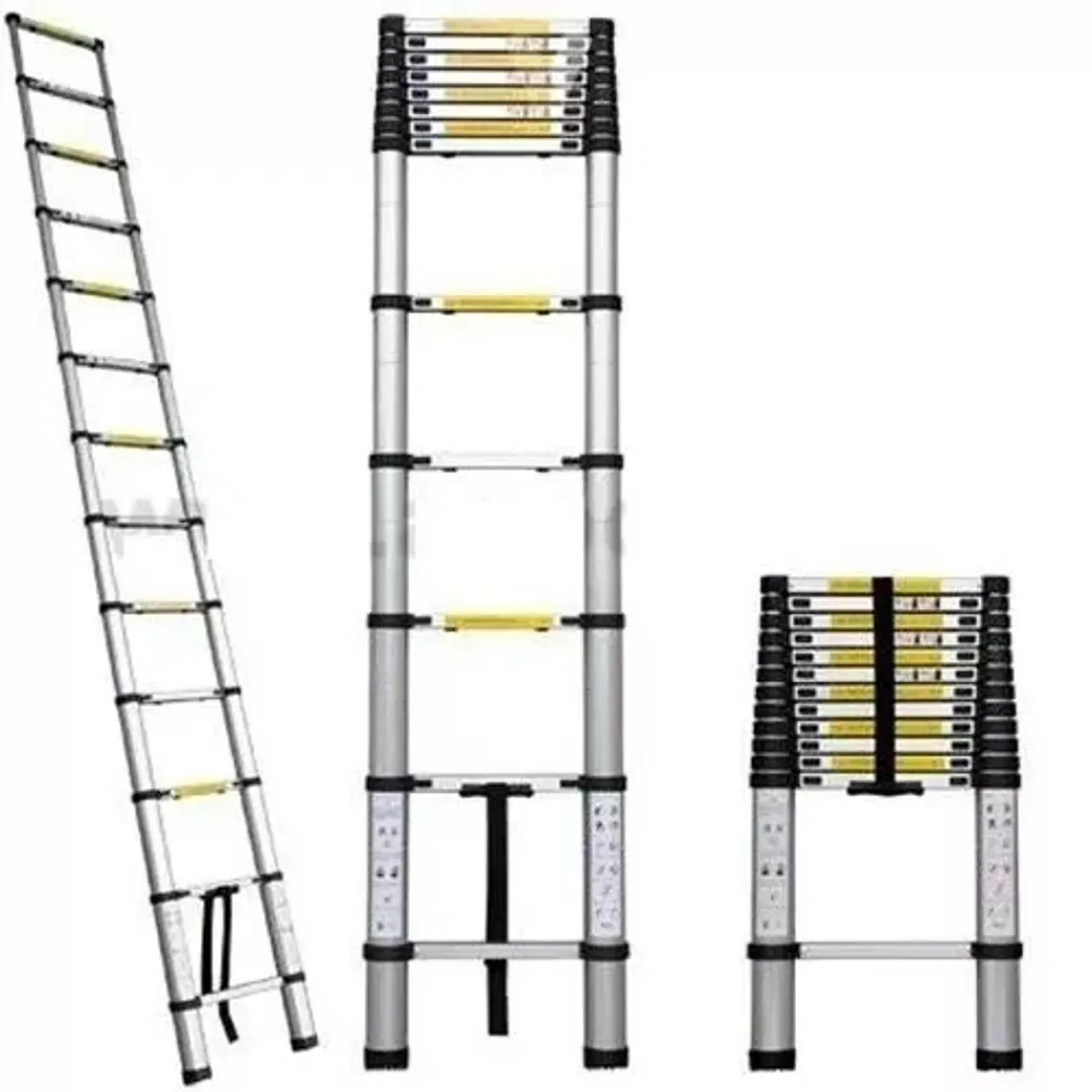 Escalera Telescopica Aluminio Retráctil 3.8 M Soporta 150kg 5