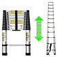 Escalera Telescopica Aluminio Retráctil 3.8 M Soporta 150kg - Miniatura 6