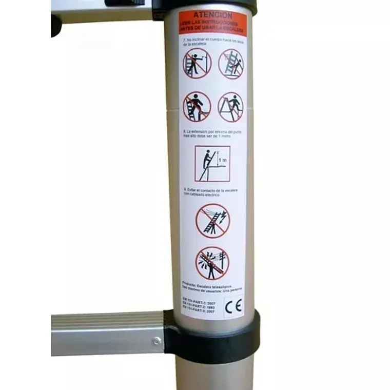 Escalera Telescopica Aluminio Retráctil 3.8 M Soporta 150kg 7