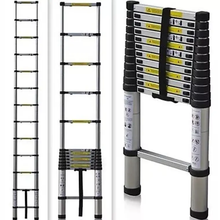 Escalera Telescopica Soporta 150kg Aluminio Retráctil 3.2 M 3