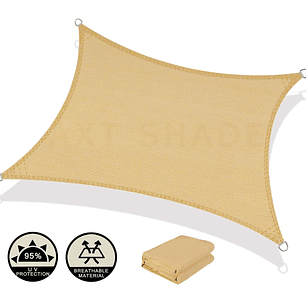 Carpa Vela Malla Sombra Rectangular 3  X 4 Mts