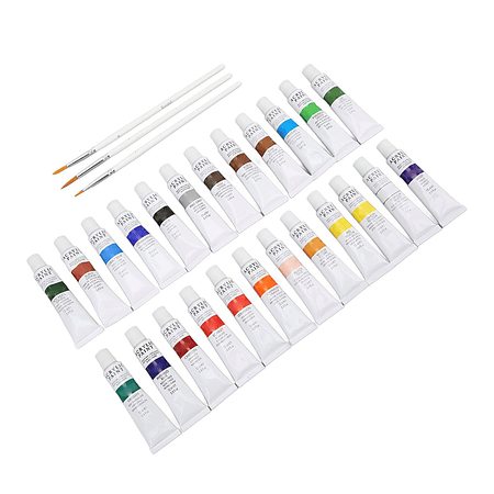 Juego De Pintura Acrilicas 24 Colores Tubos 12ml Arte