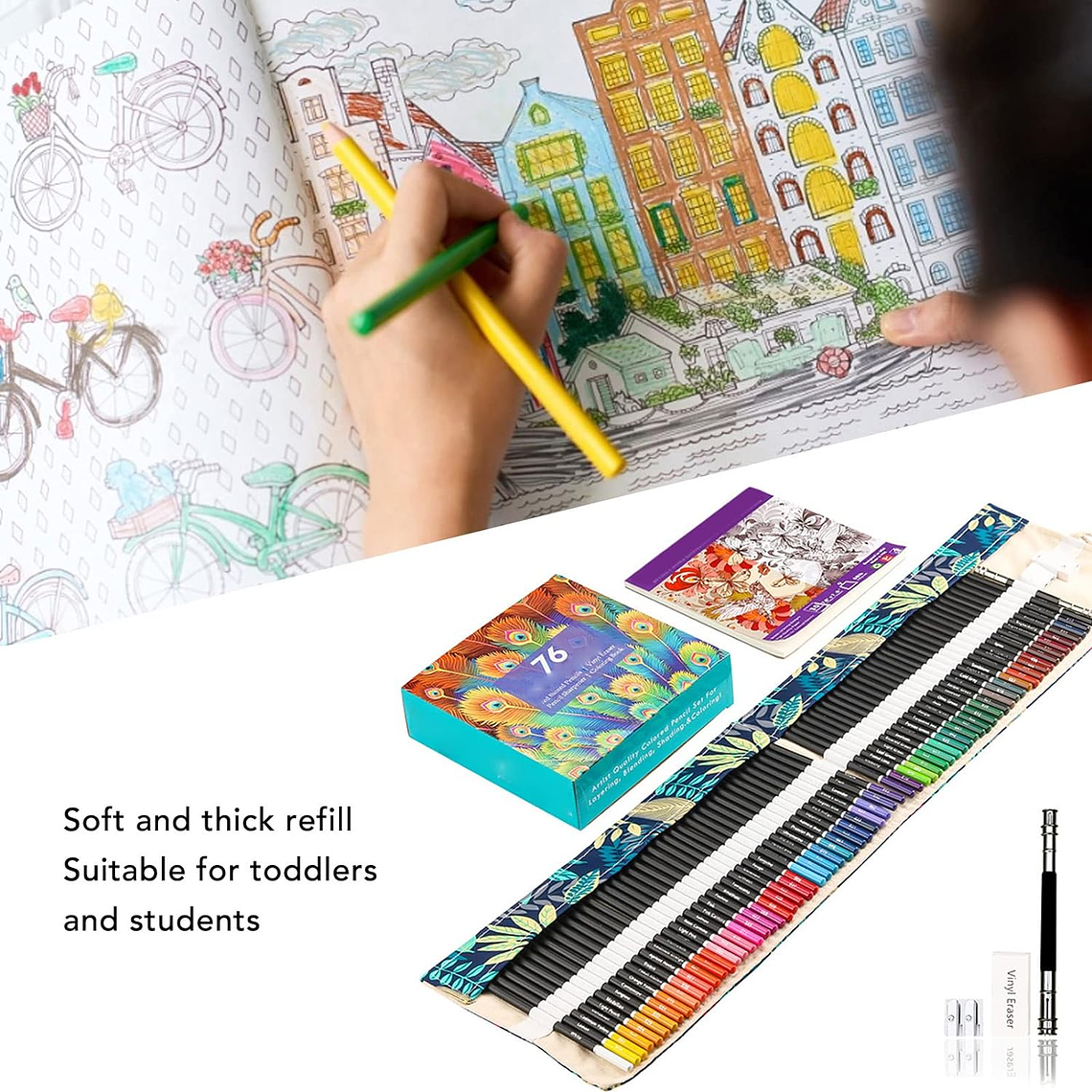 Juego De Lapices De Colores 76pcs Dibujo Profesional 4