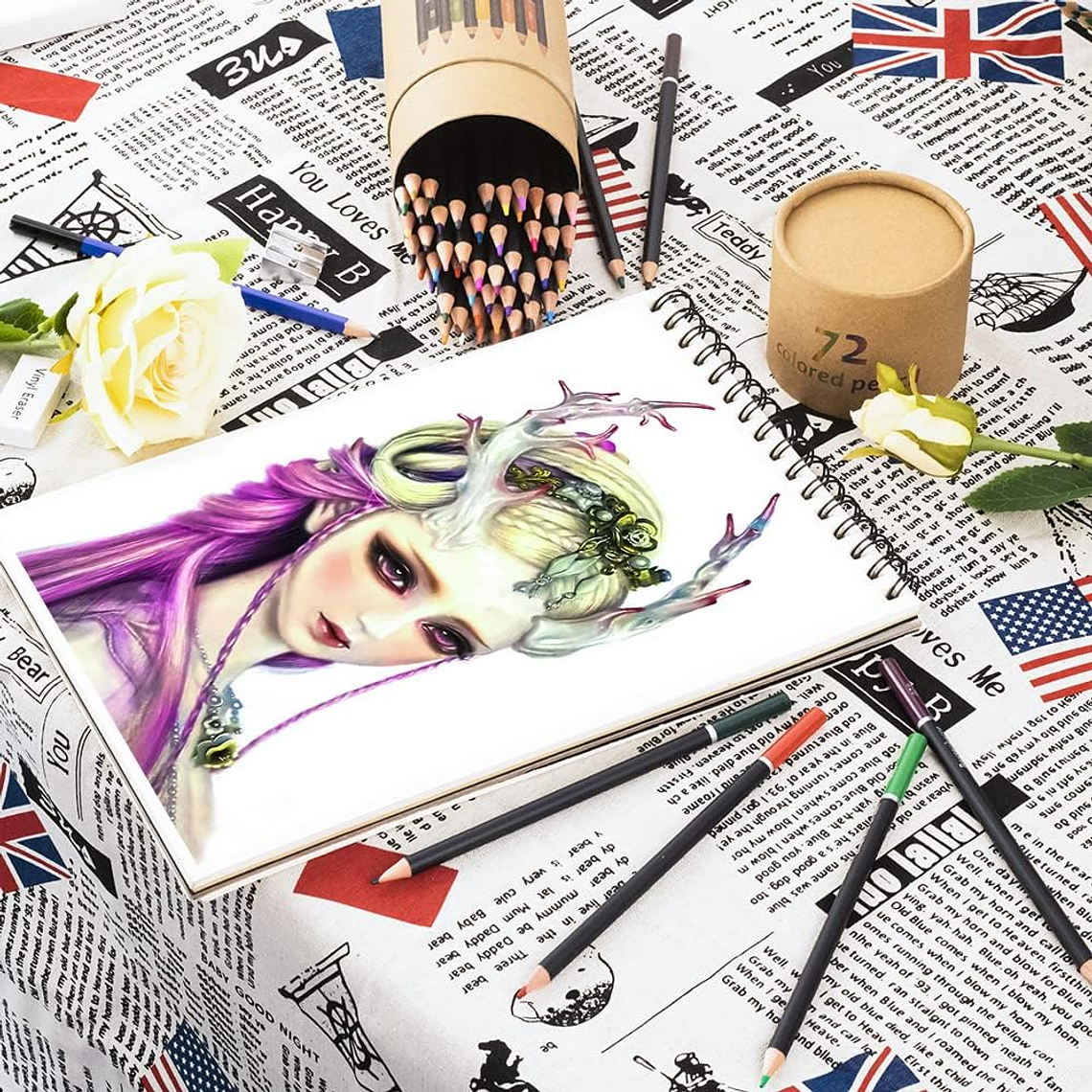 Juego De Lapices De Colores 72pzs Arte Dibujo Profesional 4