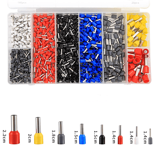 Set Terminales Aislado 1200un Terminales Crimpado Tubulares