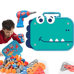 Juguete Puzzles 2d, 3d Herramienta Tornillos Taladro