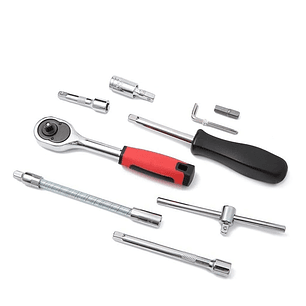 Juego Caja Set Dados Chicharra Herramientas 46 Piezas