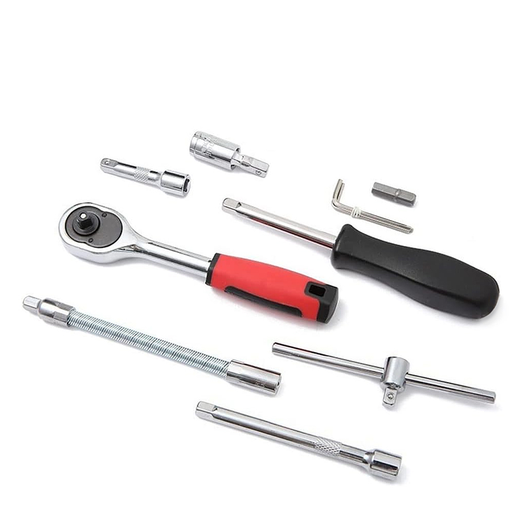 Juego Caja Set Dados Chicharra Herramientas 46 Piezas 2