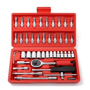 Juego Caja Set Dados Chicharra Herramientas 46 Piezas