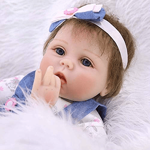 Bebé Reborn Muñeca Silicon Suave 55cm Realista + Accesorios