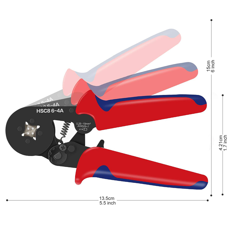Alicate Crimpadora Prensa Terminal Trinquete 4