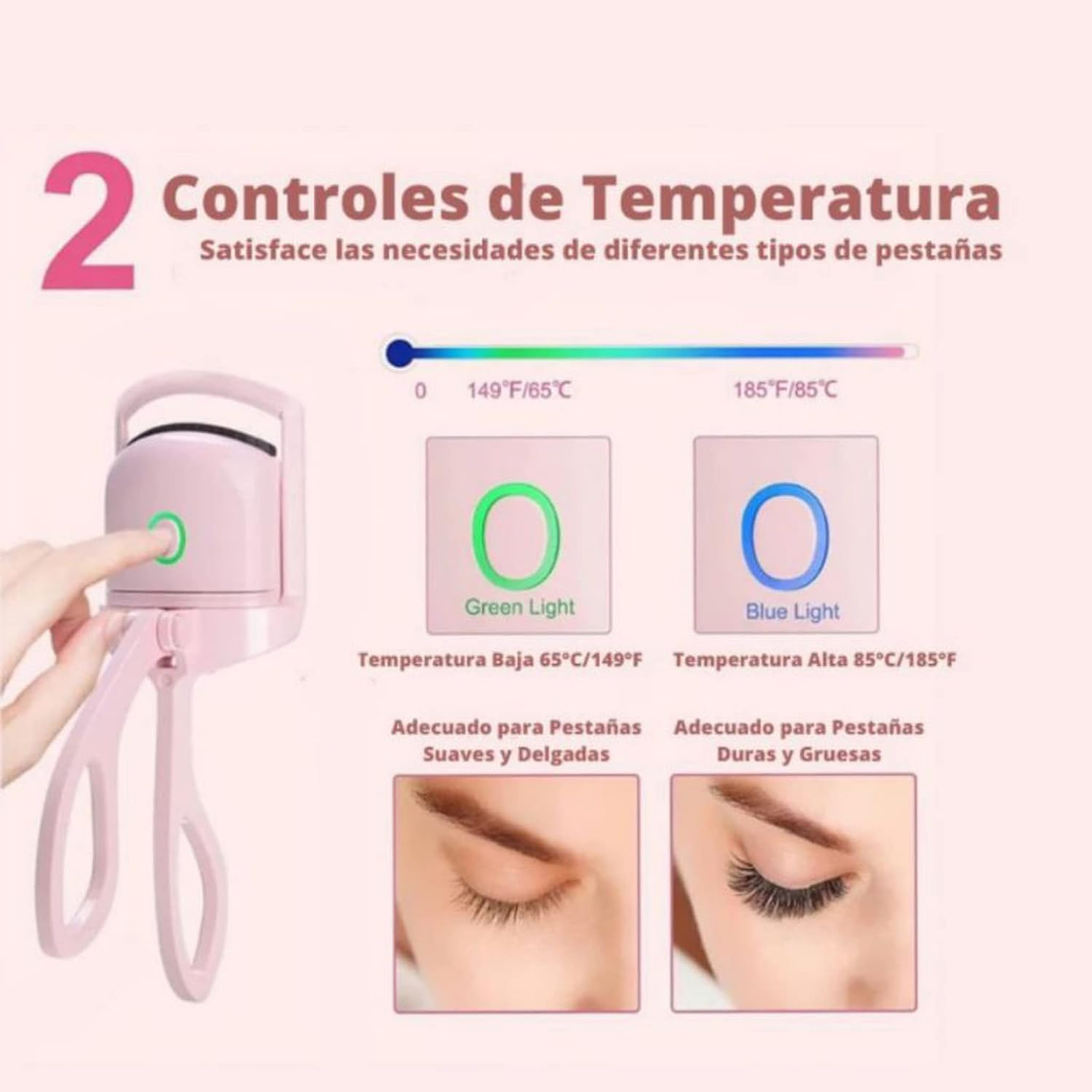 Rizador De Pestañas Eléctrico Enchinador Recargable Usb 4