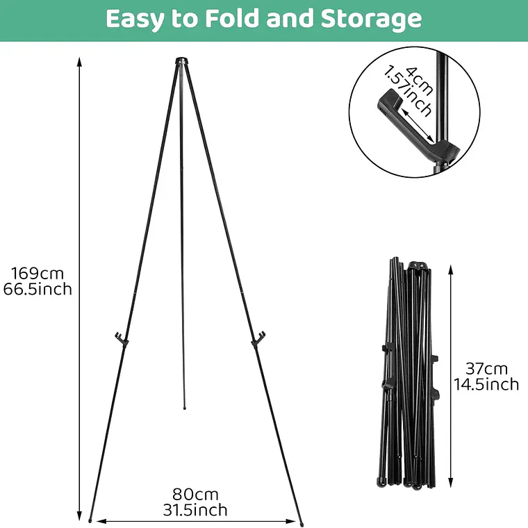 Caballete Tripode Plegable Portatil Para Carteles Pinturas 4