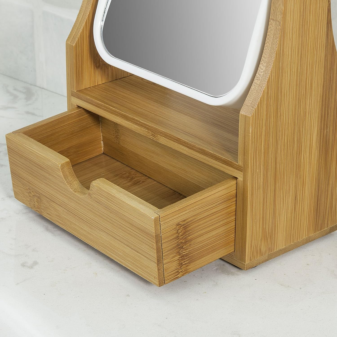 Espejo De Maquillaje Rotacion 360 Espejo De Mesa Con Cajon 4