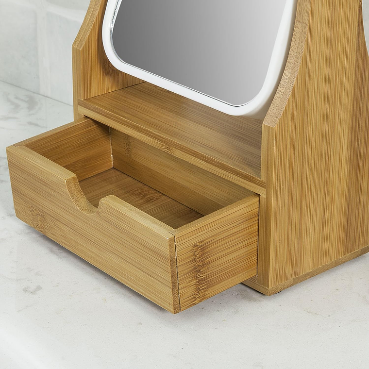 Espejo De Maquillaje Rotacion 360 Espejo De Mesa Con Cajon 4