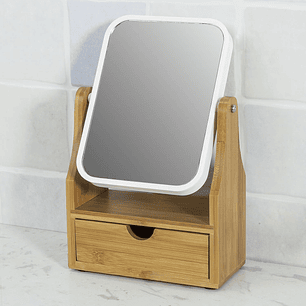 Espejo De Maquillaje Rotacion 360 Espejo De Mesa Con Cajon