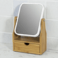 Espejo De Maquillaje Rotacion 360 Espejo De Mesa Con Cajon - Miniatura 1