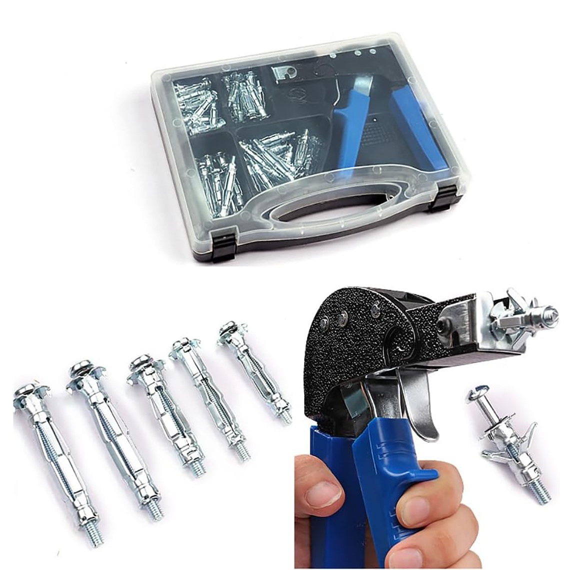 Herramienta Pistola Anclaje Pared Hueca Tarugo Araña 72pcs 1