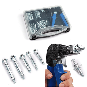Herramienta Pistola Anclaje Pared Hueca Tarugo Araña 72pcs