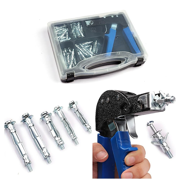 Herramienta Pistola Anclaje Pared Hueca Tarugo Araña 72pcs 1