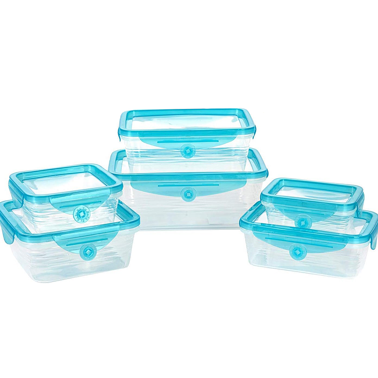 Taper Tupper Hermetico Pack 6 + Tapa Silicona Flexible 1