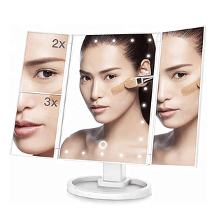 Espejo Para Maquillaje Aumentos 2x 3x Luz Led