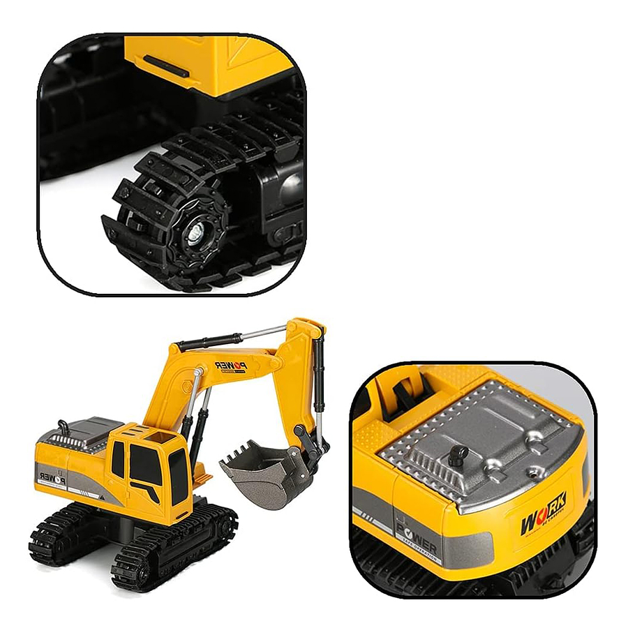 Excavadora Rc Control Remoto 1:24 Juguete Recargable