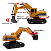 Excavadora Rc Control Remoto 1:24 Juguete Recargable