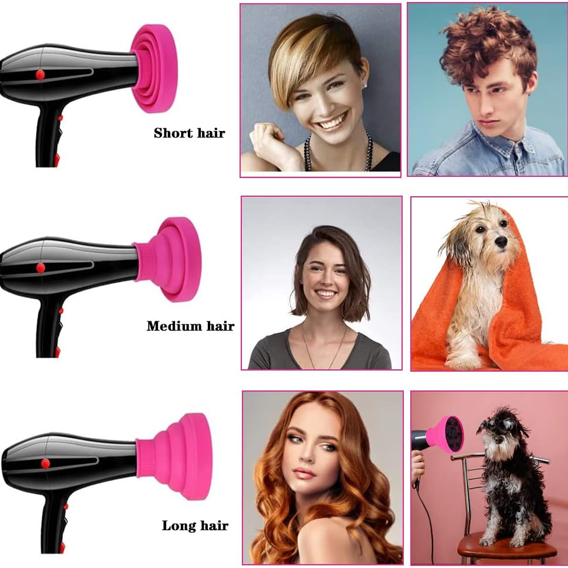 Difusor De Secador De Pelo De Silicona Plegable 4
