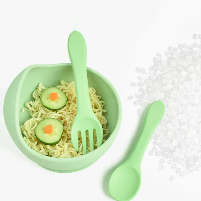 Set Alimentación Silicona Libre Bpa 9 Piezas Antideslizante 4