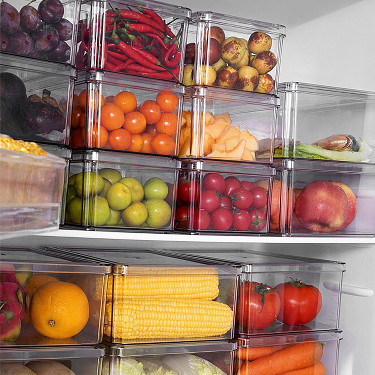 Organizador Refrigerador Cocina Set 7 Contenedores Con Tapa 3