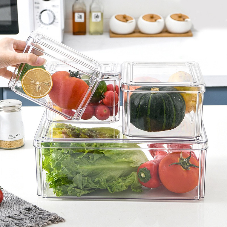 Organizador Refrigerador Cocina Set 7 Contenedores Con Tapa 6