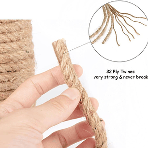 Cuerda Cañamo Yute 10 Mts 8 Mm Soga Decoración Artesanías