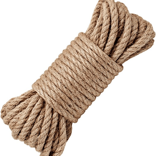 Cuerda Cañamo Yute 10 Mts 8 Mm Soga Decoración Artesanías