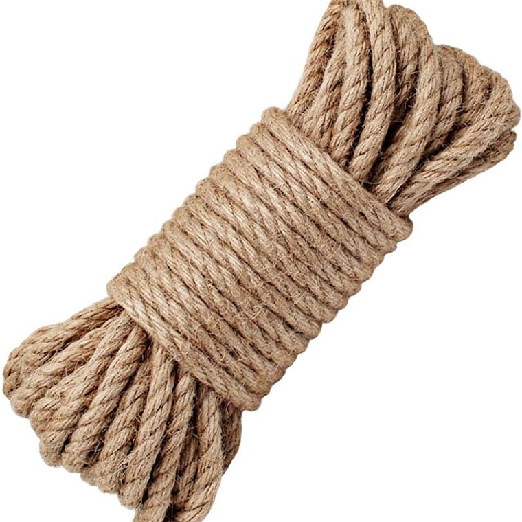 Cuerda Cañamo Yute 10 Mts 8 Mm Soga Decoración Artesanías 1