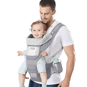 Mochila Porta Bebes Ergonómica Asiento Multifuncional 6 En 1