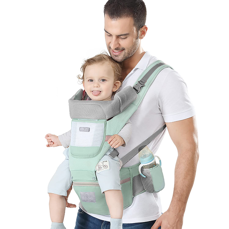 Mochila Porta Bebes Ergonómica Asiento Multifuncional 6 En 1 1