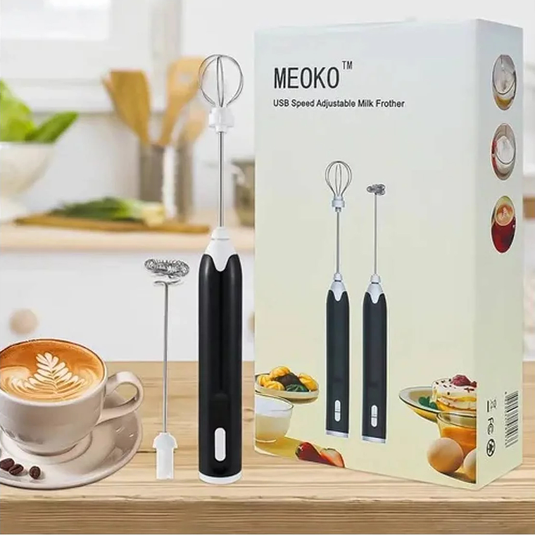 Mini Batidor 2velocidades Revolvedor Cafe Y Huevo Recargable 1