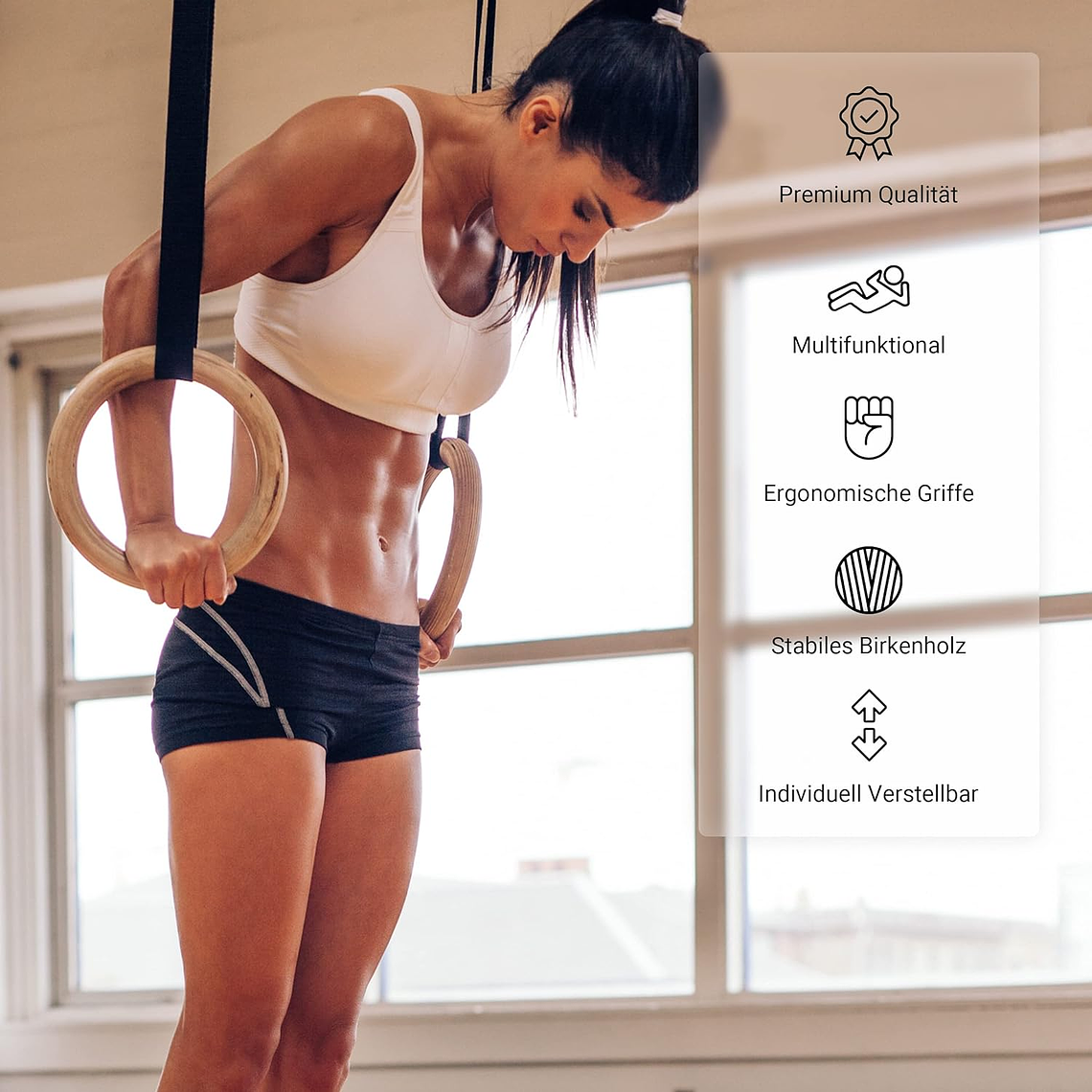 Anillas Olimpicas Fitness Calistenia Correa + Hebillas 4