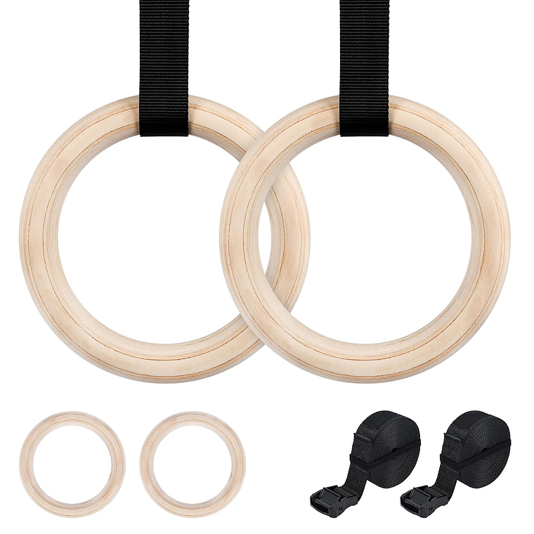 Anillas Olimpicas Fitness Calistenia Correa + Hebillas 1