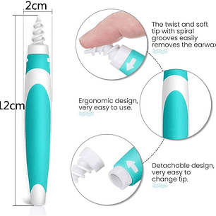 Kit De Limpieza Para Orejas 16 Puntas Blandas Limpiador Oido