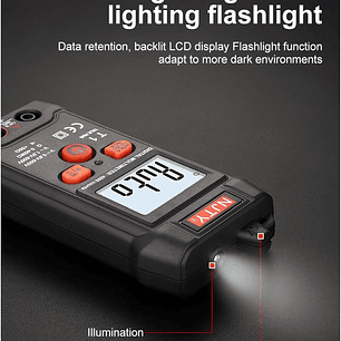 Tester Digital Inteligente Amperaje Voltaje Ohms 600v Ac Dc