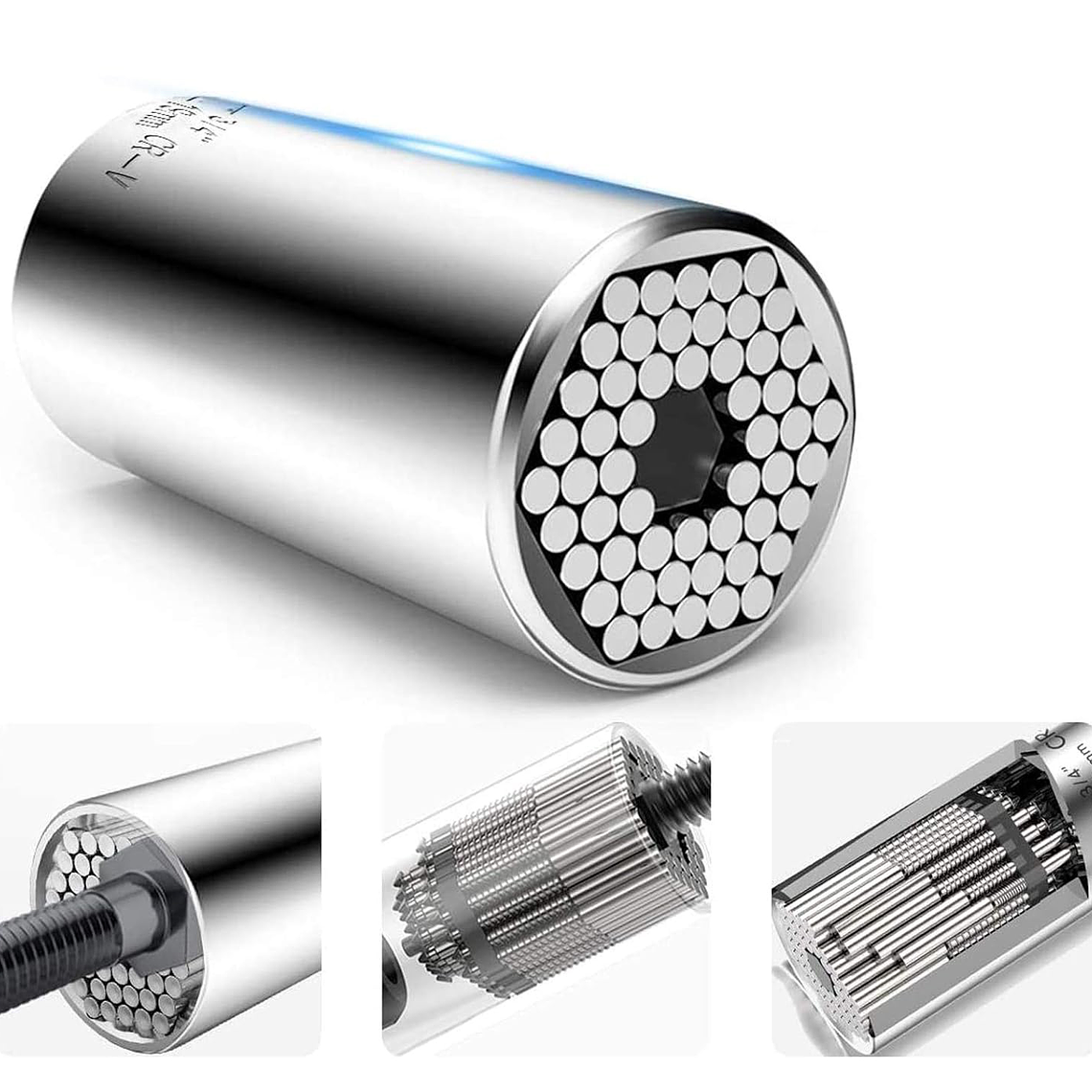 Llave Dado Universal Medir Herramienta Taladro 7mm-19mm 2