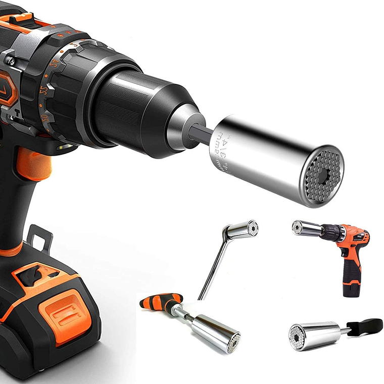 Llave Dado Universal Medir Herramienta Taladro 7mm-19mm 3