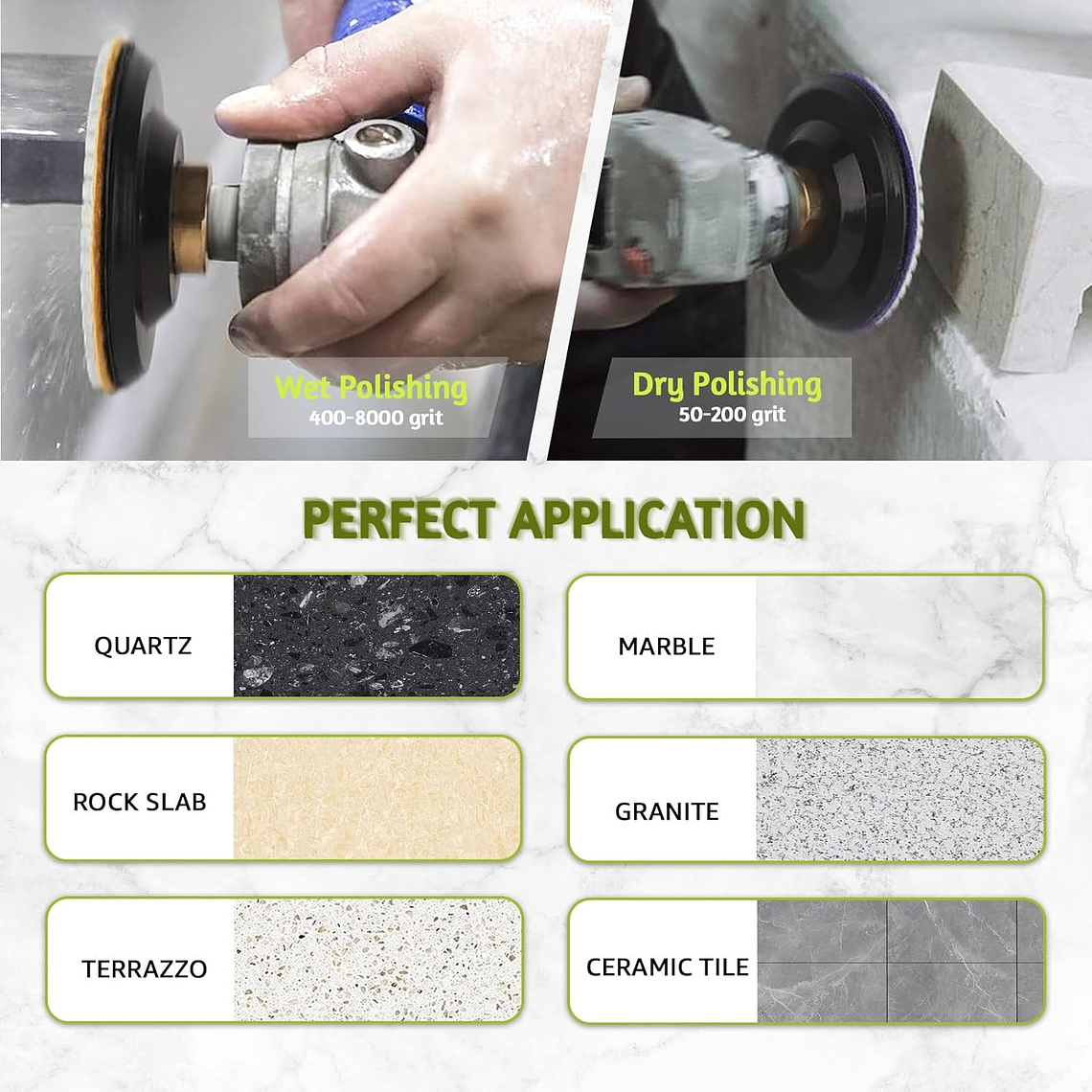 Disco Lija Pulir 5 Marmol Granito, Cuarzo #2000, #3000 4