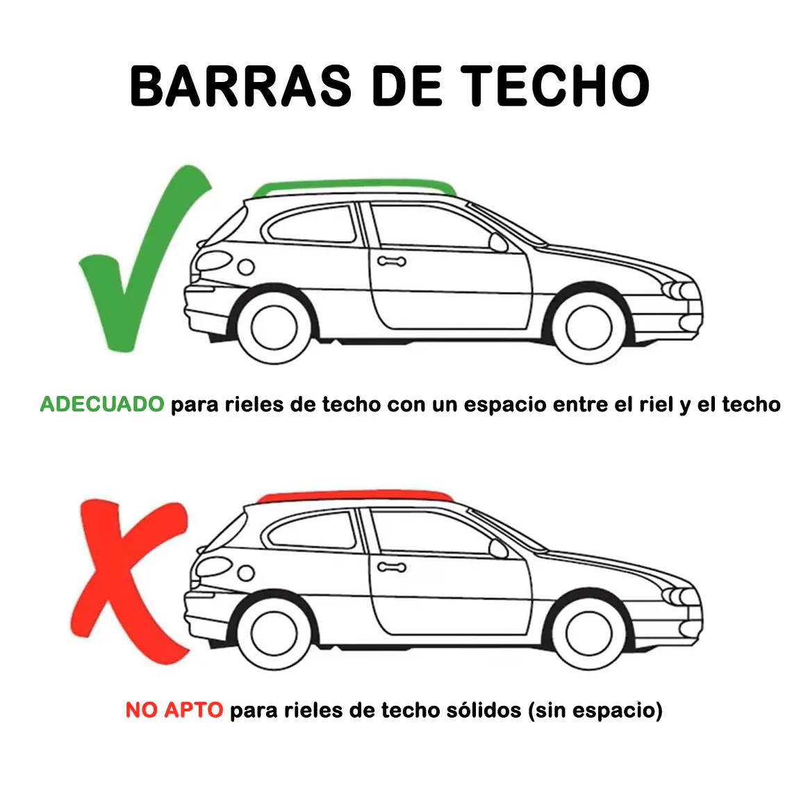 Barras Portaequipaje Transversal Parrilla Auto Universal  2