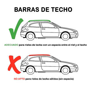 Barras Portaequipaje Transversal Parrilla Auto Universal 