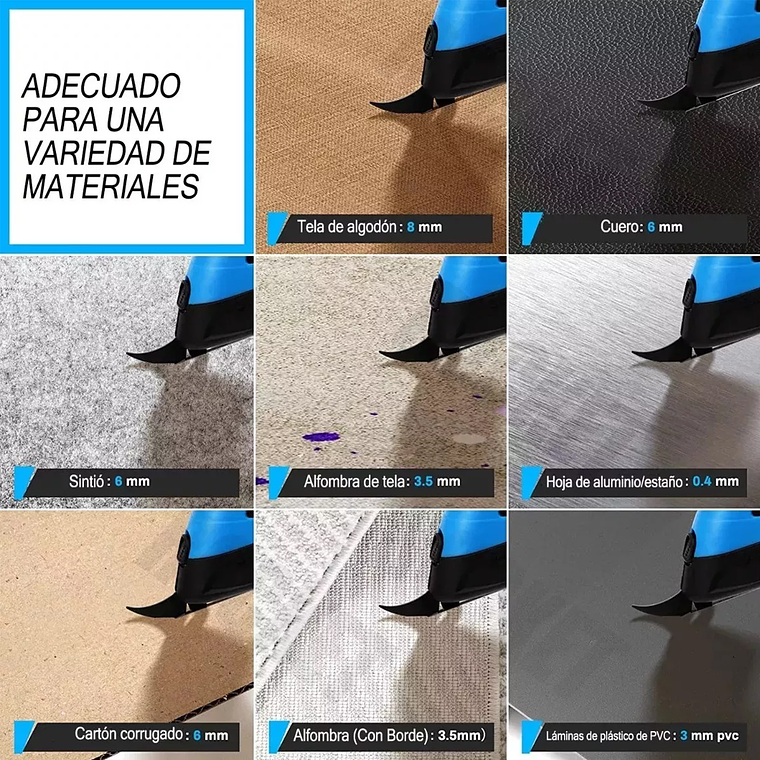 Tijera Eléctrica Inalámbrica Recargable Corta Tela/cartón 4