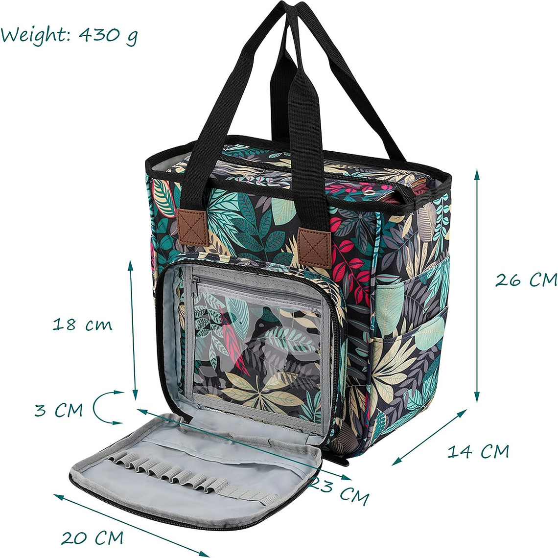 Bolso Organizador De Hilos/lana/crochet/ Tejidos 5