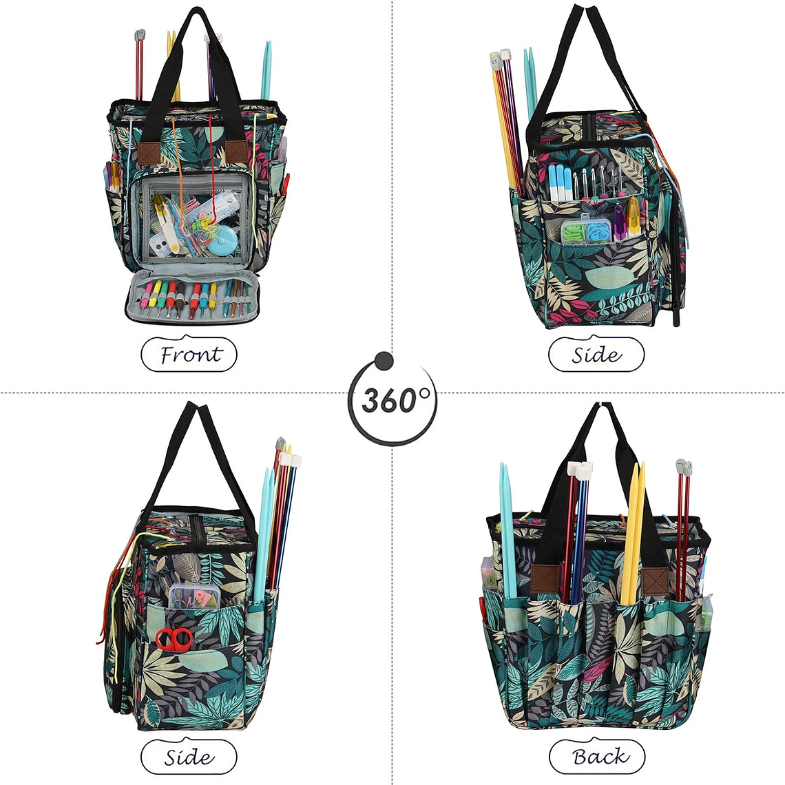 Bolso Organizador De Hilos/lana/crochet/ Tejidos 4